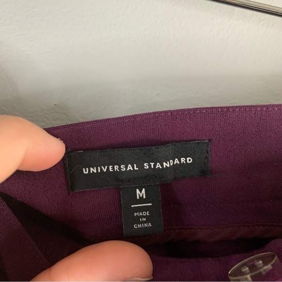 Universal  Standard Womens Cigarette Pants Purple Rayon Trouser Ankle M 18 20 - Picture 6 of 14